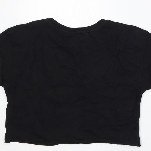 915 Generation Girls Black  Cotton Basic T-Shirt Size 10-11 Years Round Neck  - Coachella