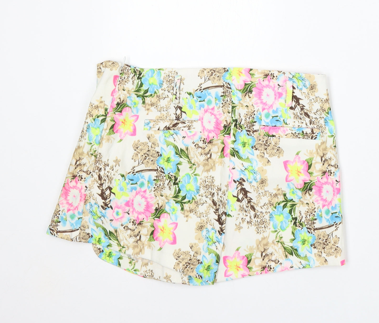 Exhibit Womens Multicoloured Floral Polyester Bermuda Shorts Size 12 L3 in Regular