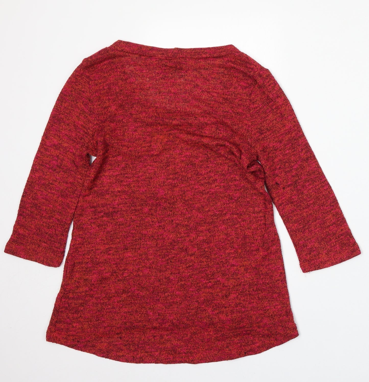 Sparkle & Fade Womens Red Round Neck  Polyester Pullover Jumper Size XS