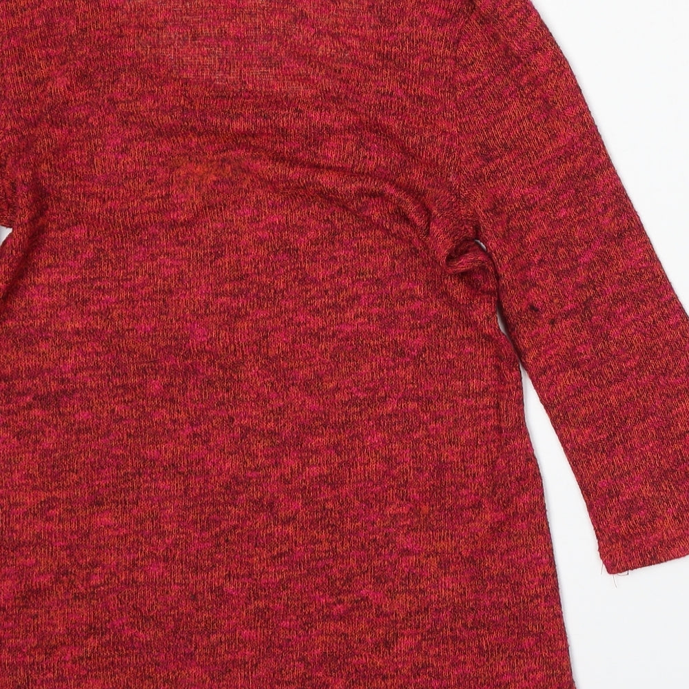 Sparkle & Fade Womens Red Round Neck  Polyester Pullover Jumper Size XS