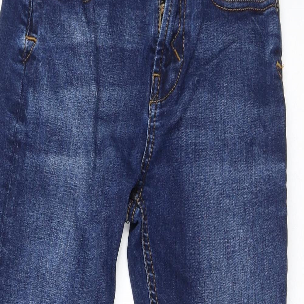 George Girls Blue  Cotton Tapered Jeans Size 8-9 Years  Regular Zip