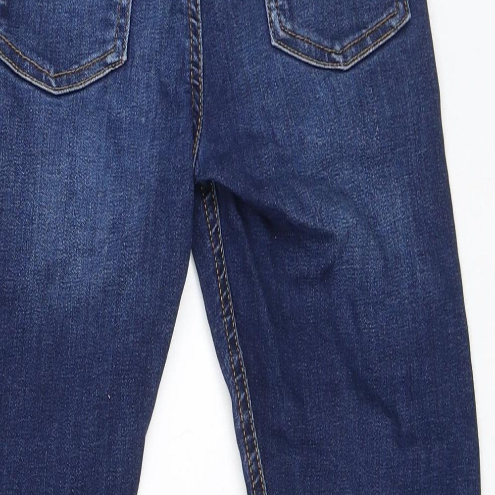 George Girls Blue  Cotton Tapered Jeans Size 8-9 Years  Regular Zip
