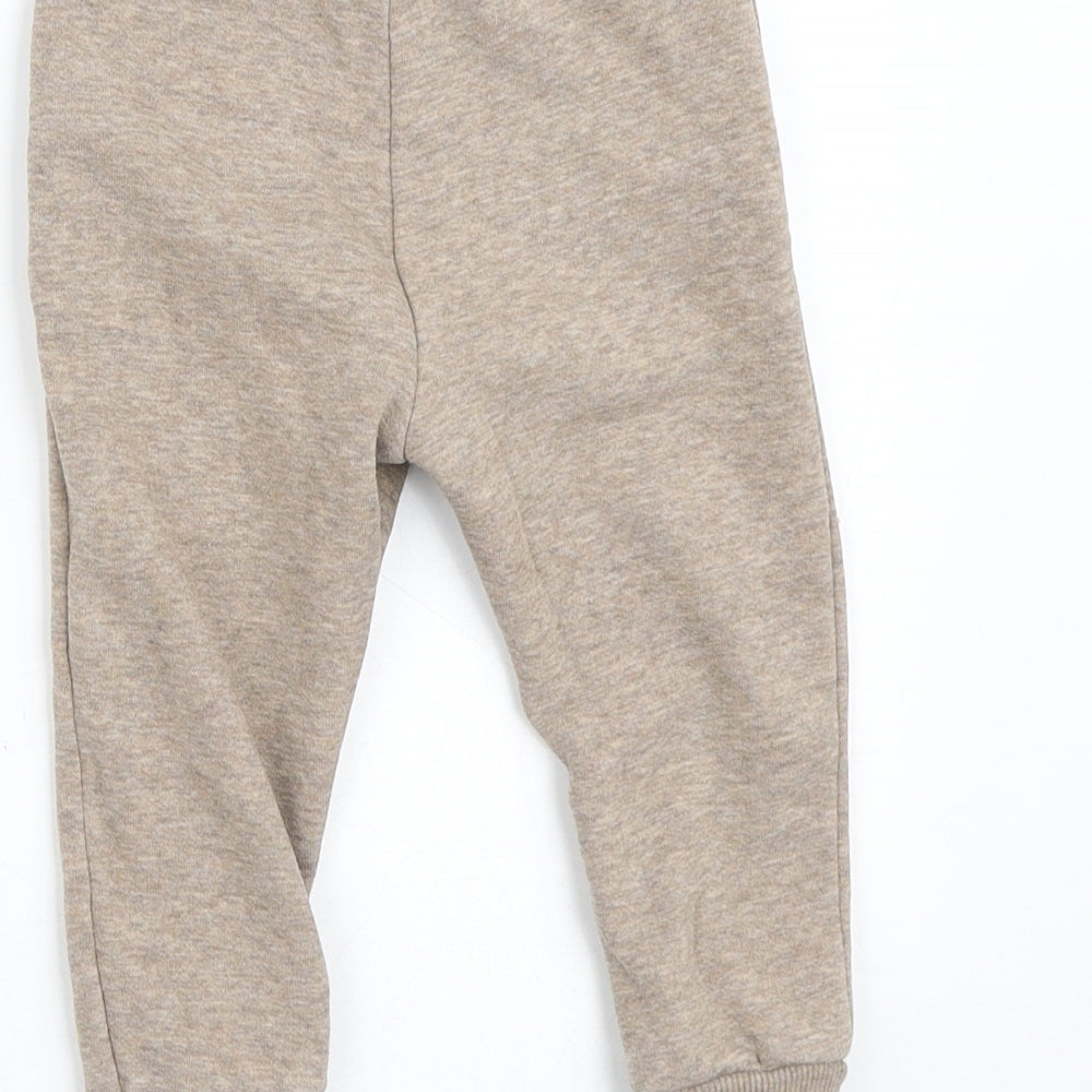 F&F Boys Brown  Cotton Sweatpants Trousers Size 12-18 Months