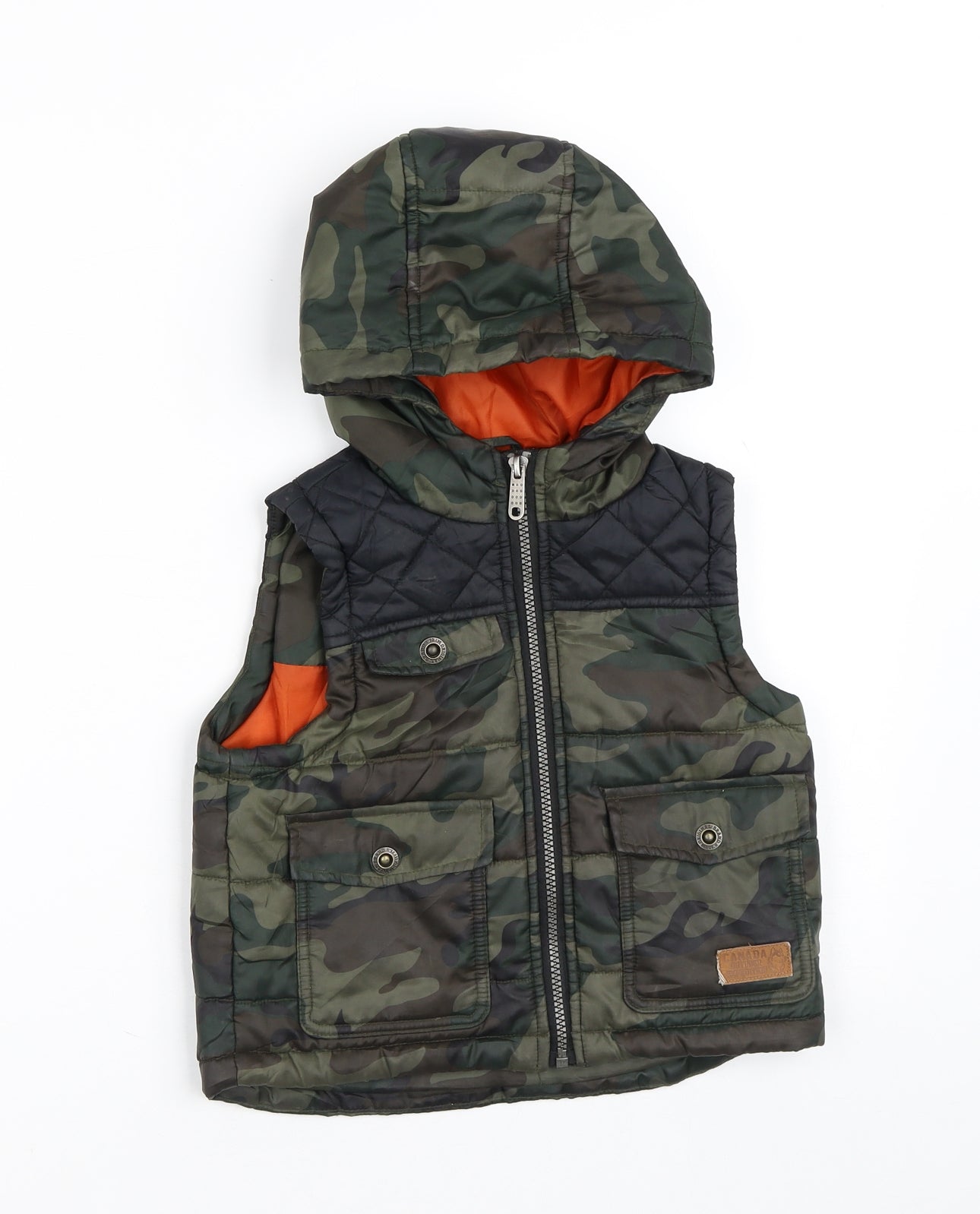 Palomino Boys Green Camouflage  Quilted Jacket Size 2-3 Years  Zip