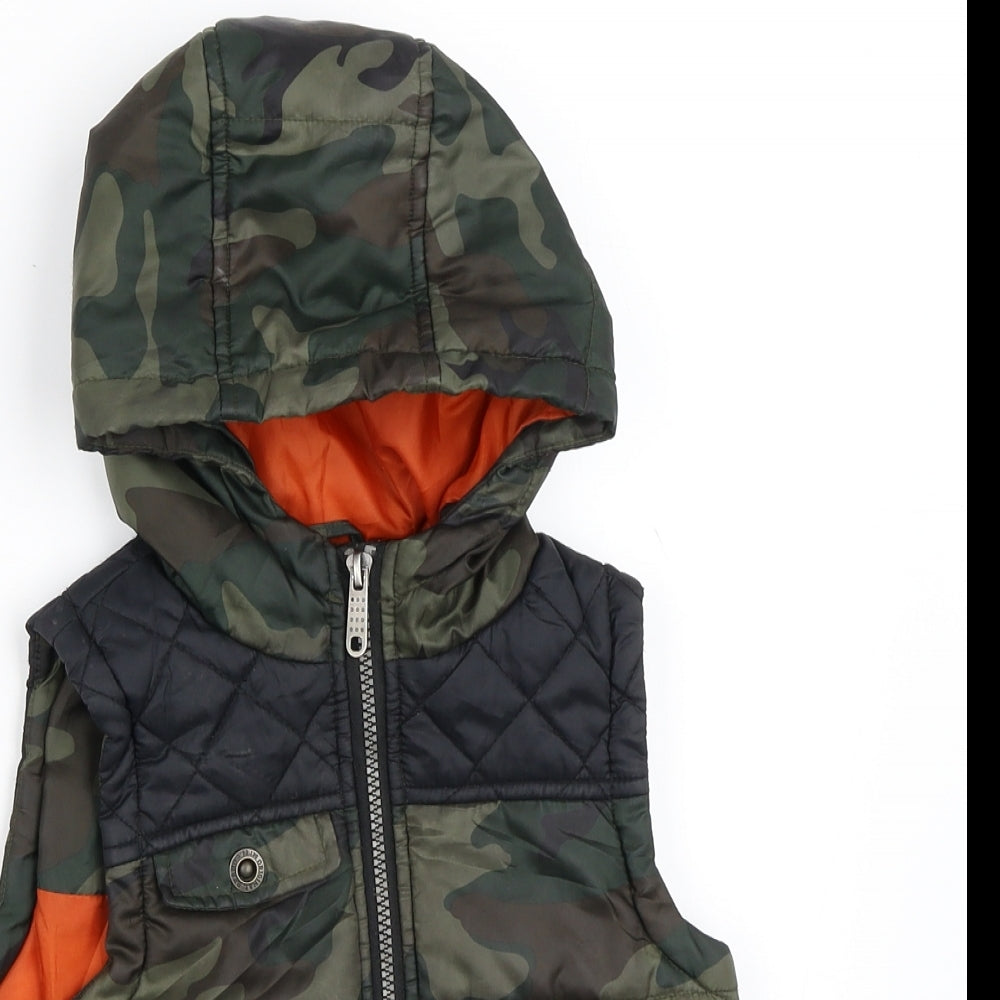 Palomino Boys Green Camouflage  Quilted Jacket Size 2-3 Years  Zip