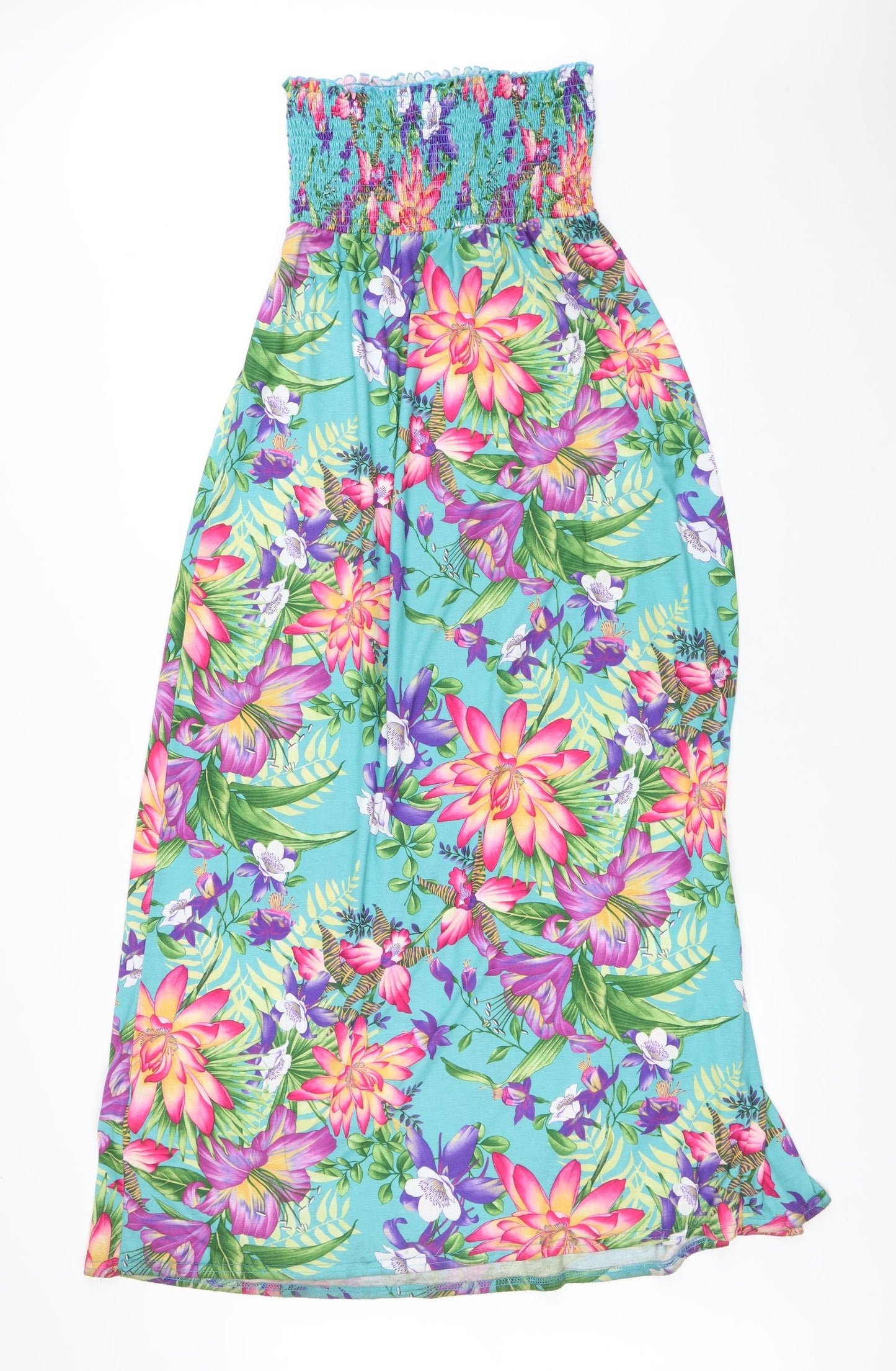 New Look Womens Multicoloured Floral Polyester Maxi Skirt Size 14