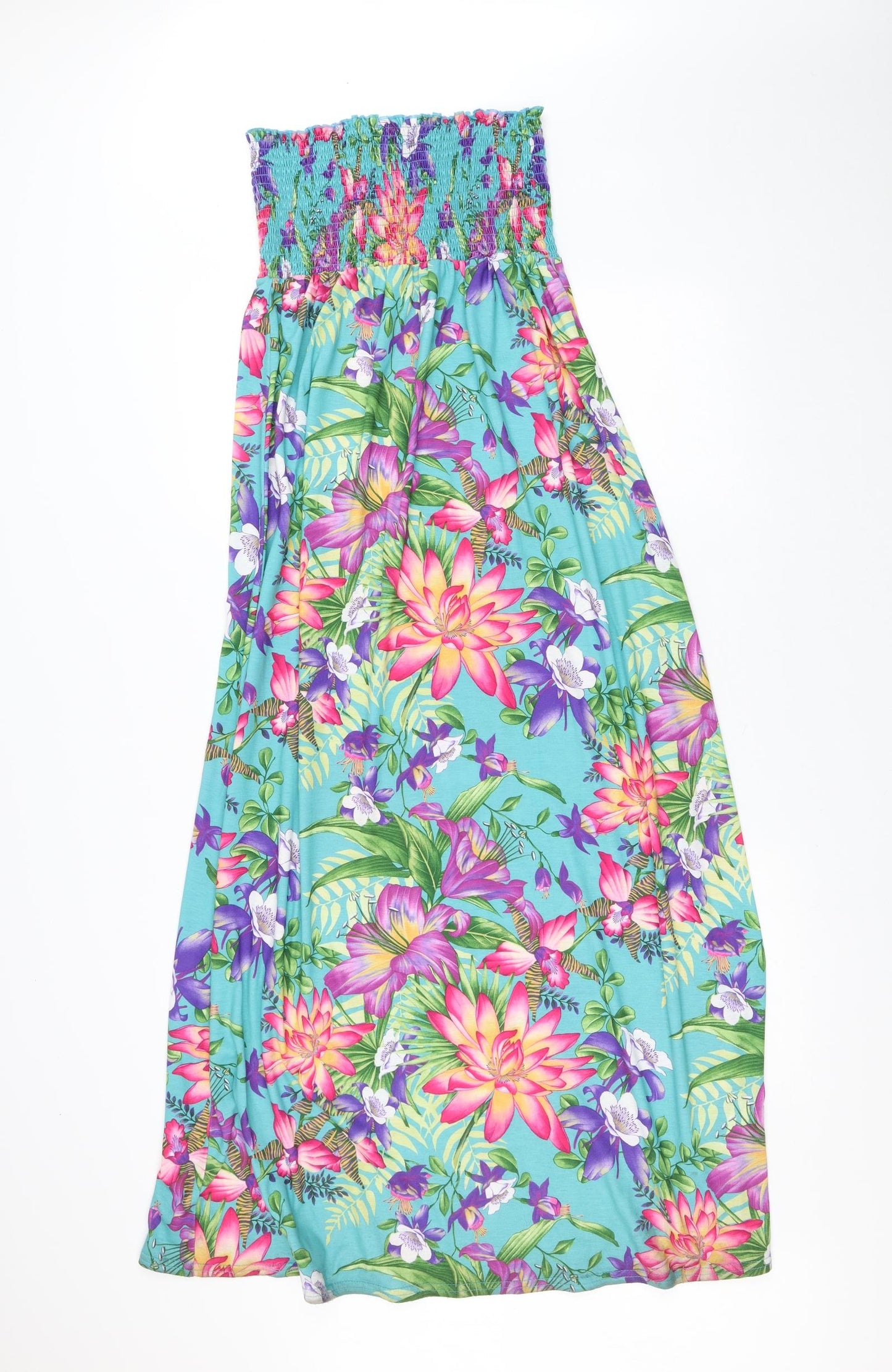 New Look Womens Multicoloured Floral Polyester Maxi Skirt Size 14