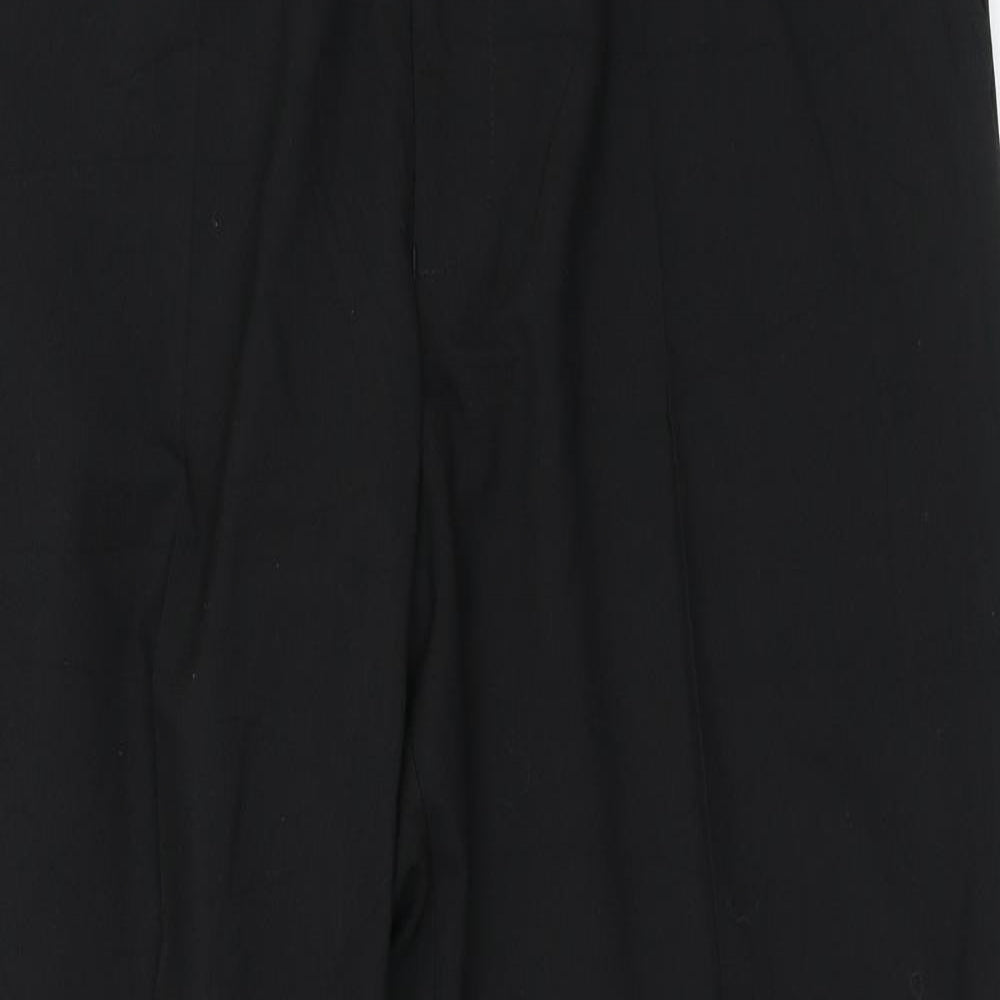 Marks & Spencer Mens Black  Polyester Trousers  Size 29 in L29 in Regular