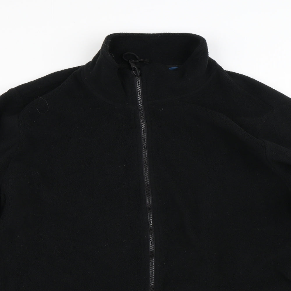 Mountain Warehouse Mens Black Collared  Polyester Pullover Jumper Size L