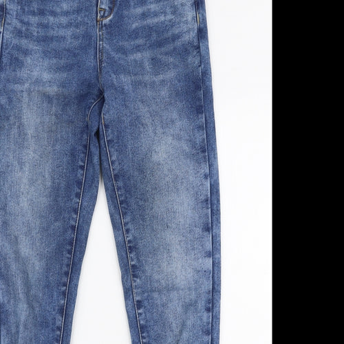 New Look Womens Blue  Cotton Skinny Jeans Size 8 L32 in Slim Zip
