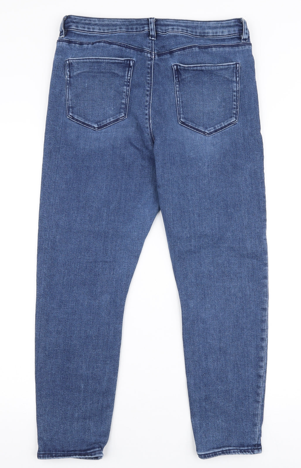 ASOS Womens Blue  Cotton Skinny Jeans Size 34 in L28 in Slim Zip
