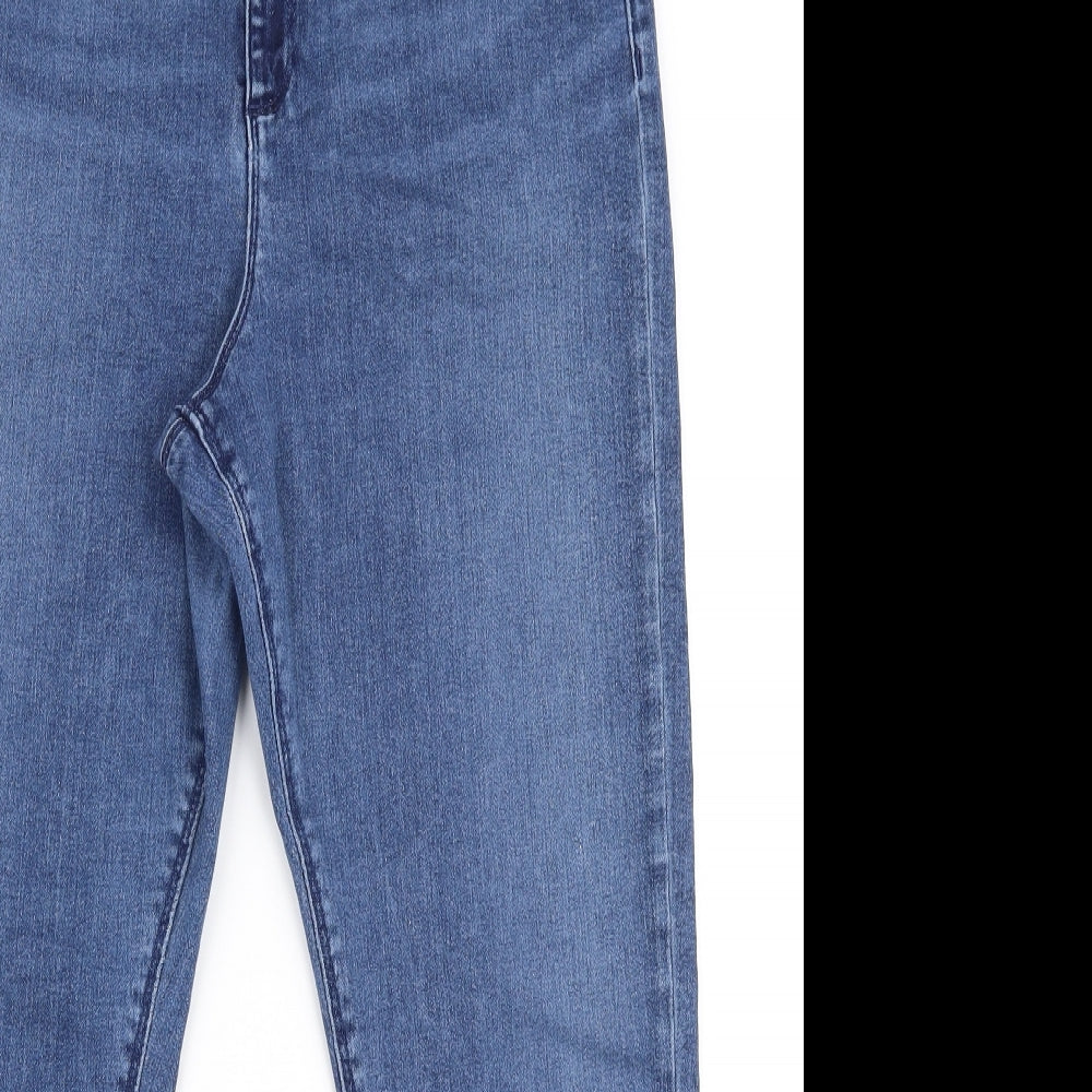 ASOS Womens Blue  Cotton Skinny Jeans Size 34 in L28 in Slim Zip