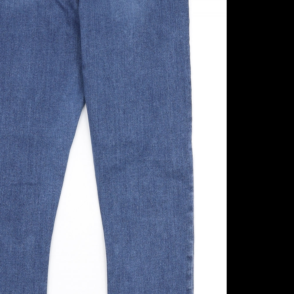 ASOS Womens Blue  Cotton Skinny Jeans Size 34 in L28 in Slim Zip