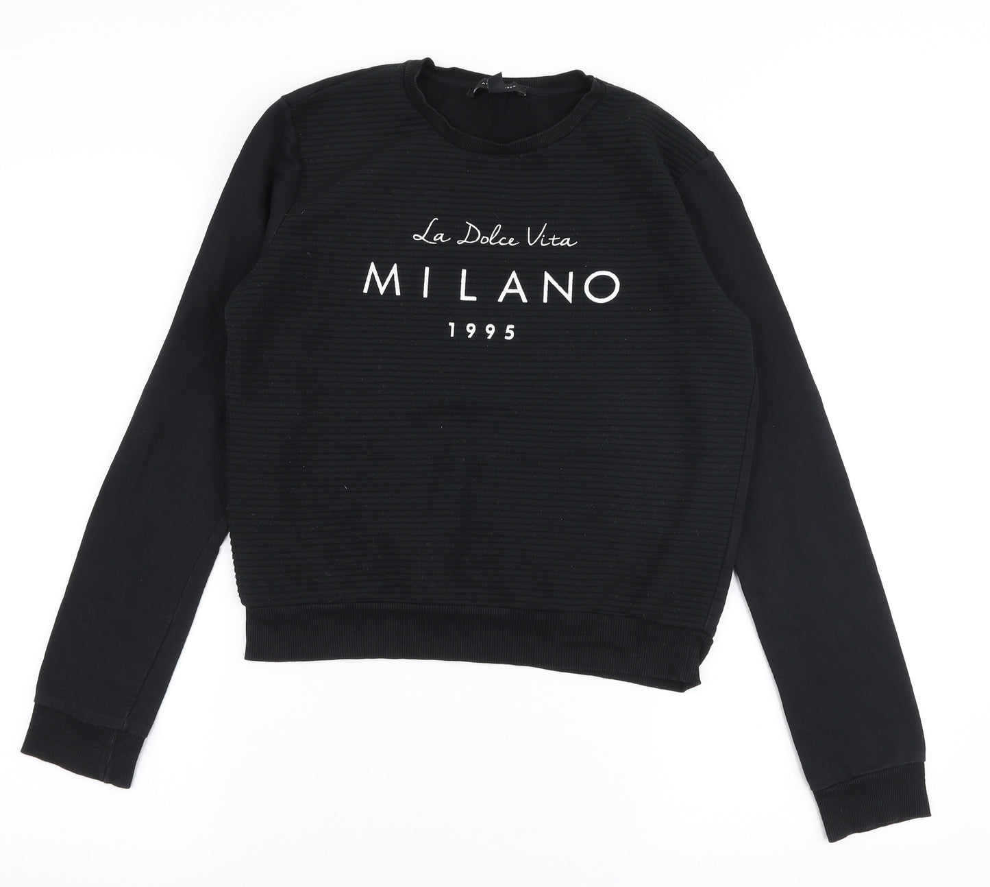 Atmosphere Womens Black  Polyester Pullover Sweatshirt Size 6  Pullover - Milano