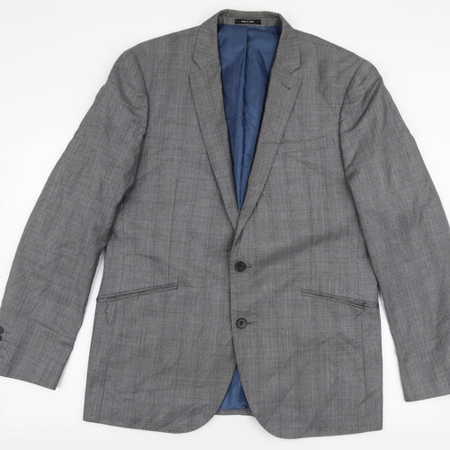 Cedar Wood State Mens Grey  Polyester Jacket Suit Jacket Size 42