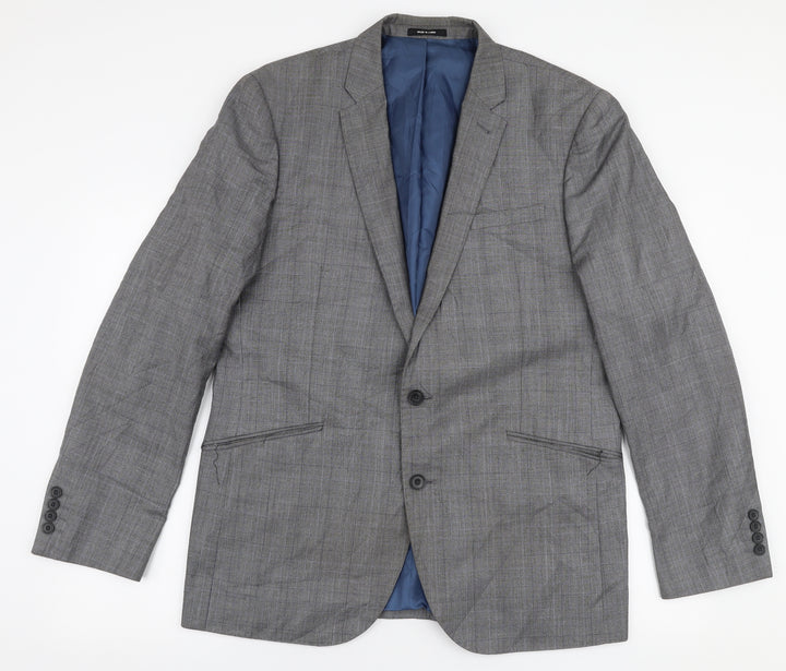 Cedar Wood State Mens Grey  Polyester Jacket Suit Jacket Size 42