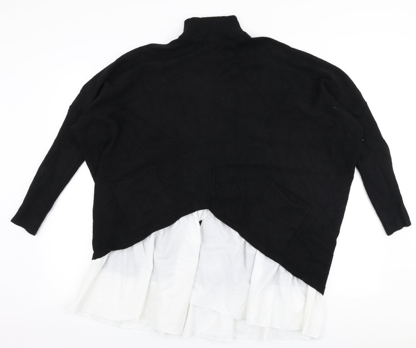 Z & H Fashion Womens Black High Neck  Viscose Pullover Jumper Size XL