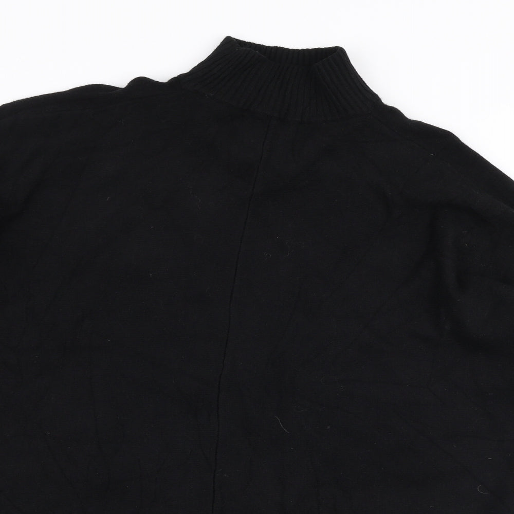 Z & H Fashion Womens Black High Neck  Viscose Pullover Jumper Size XL