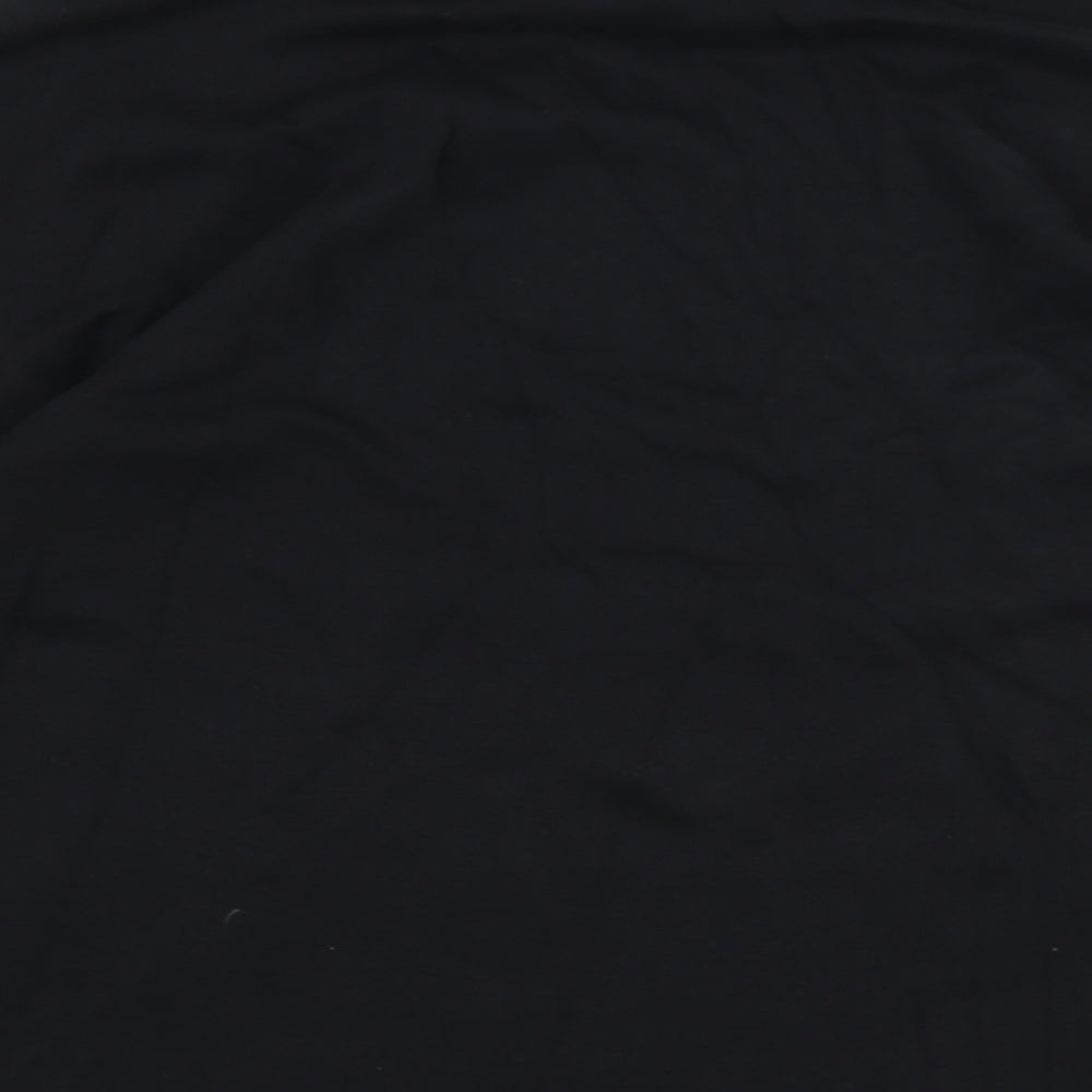 ASOS Womens Black  100% Cotton Jersey T-Shirt Size 8 Roll Neck