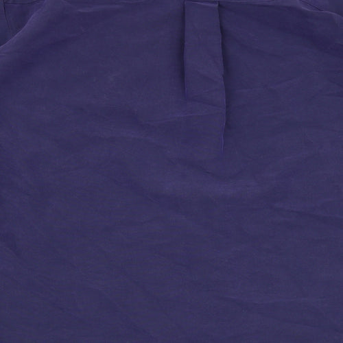 Tesco Mens Blue  Polyester  Button-Up Size M Collared Button