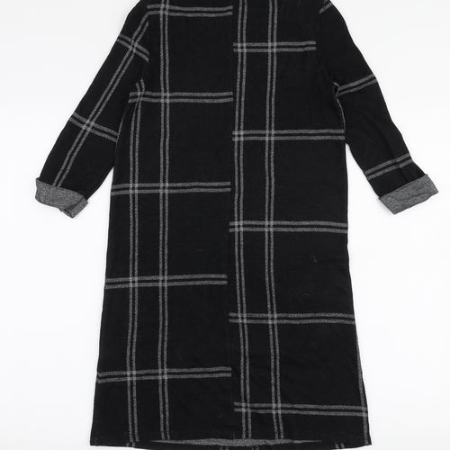 Atmosphere Womens Black Plaid Polyester A-Line  Size 6  Round Neck Pullover