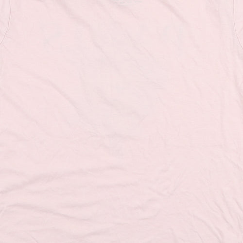 Primark Womens Pink  100% Cotton Jersey T-Shirt Size M Round Neck - Paris
