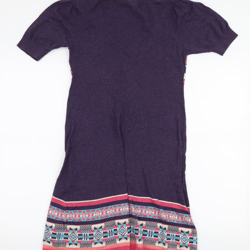 Dorothy Perkins Womens Multicoloured  Cotton A-Line  Size 12  Round Neck Pullover