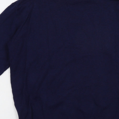 H&M Boys Blue Crew Neck  Acrylic Pullover Jumper Size 12-13 Years  Pullover - Christmas Jumper