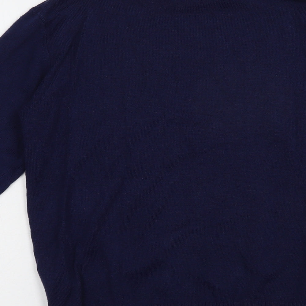 H&M Boys Blue Crew Neck  Acrylic Pullover Jumper Size 12-13 Years  Pullover - Christmas Jumper