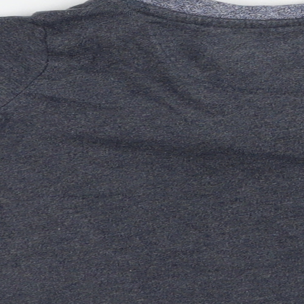 Mothercare Baby Blue  Cotton Basic T-Shirt Size 6-9 Months Henley Button