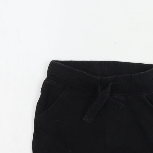 NEXT Baby Black  Cotton Jogger Trousers Size 6-9 Months  Drawstring