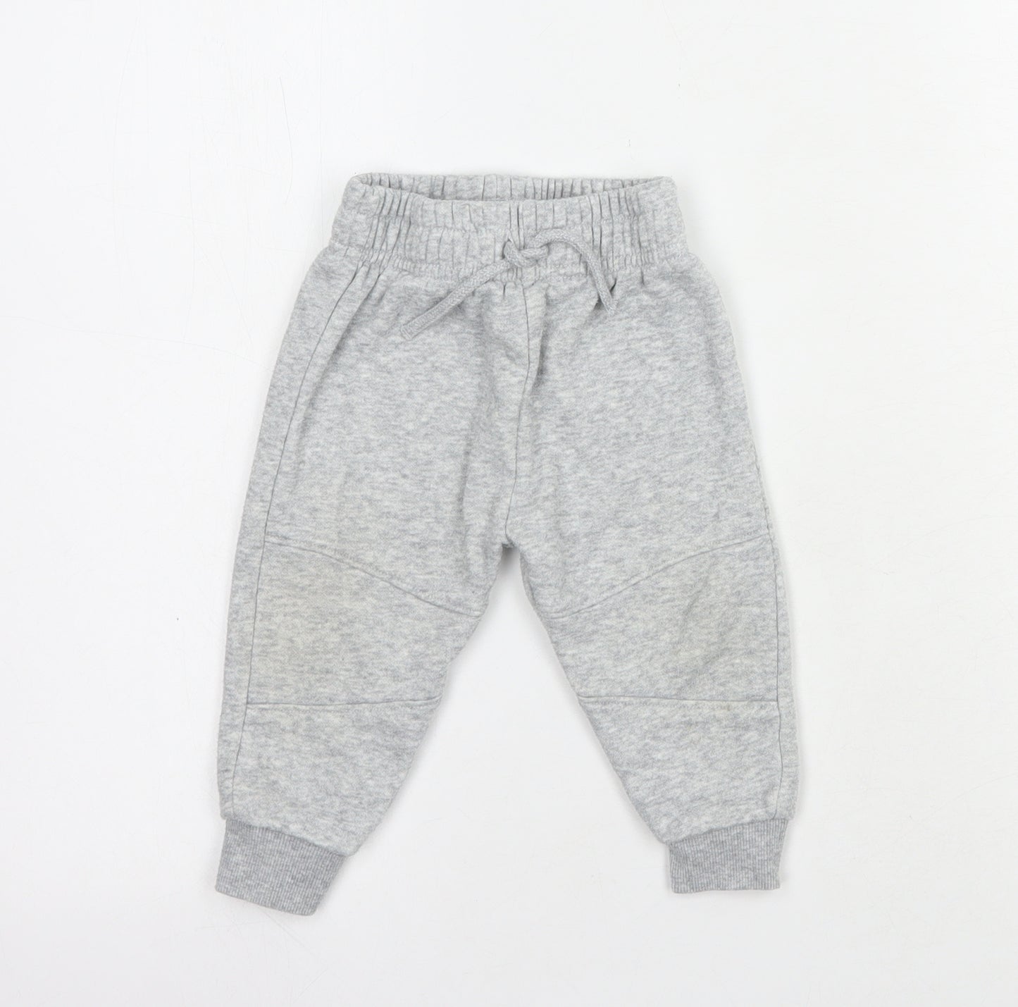 Primark Baby Grey  Cotton Jogger Trousers Size 9-12 Months  Drawstring