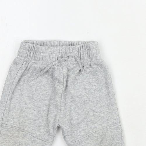 Primark Baby Grey  Cotton Jogger Trousers Size 9-12 Months  Drawstring