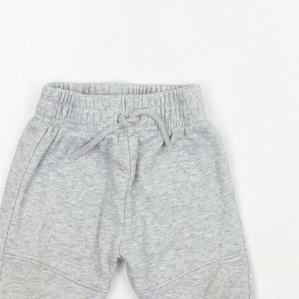 Primark Baby Grey  Cotton Jogger Trousers Size 9-12 Months  Drawstring