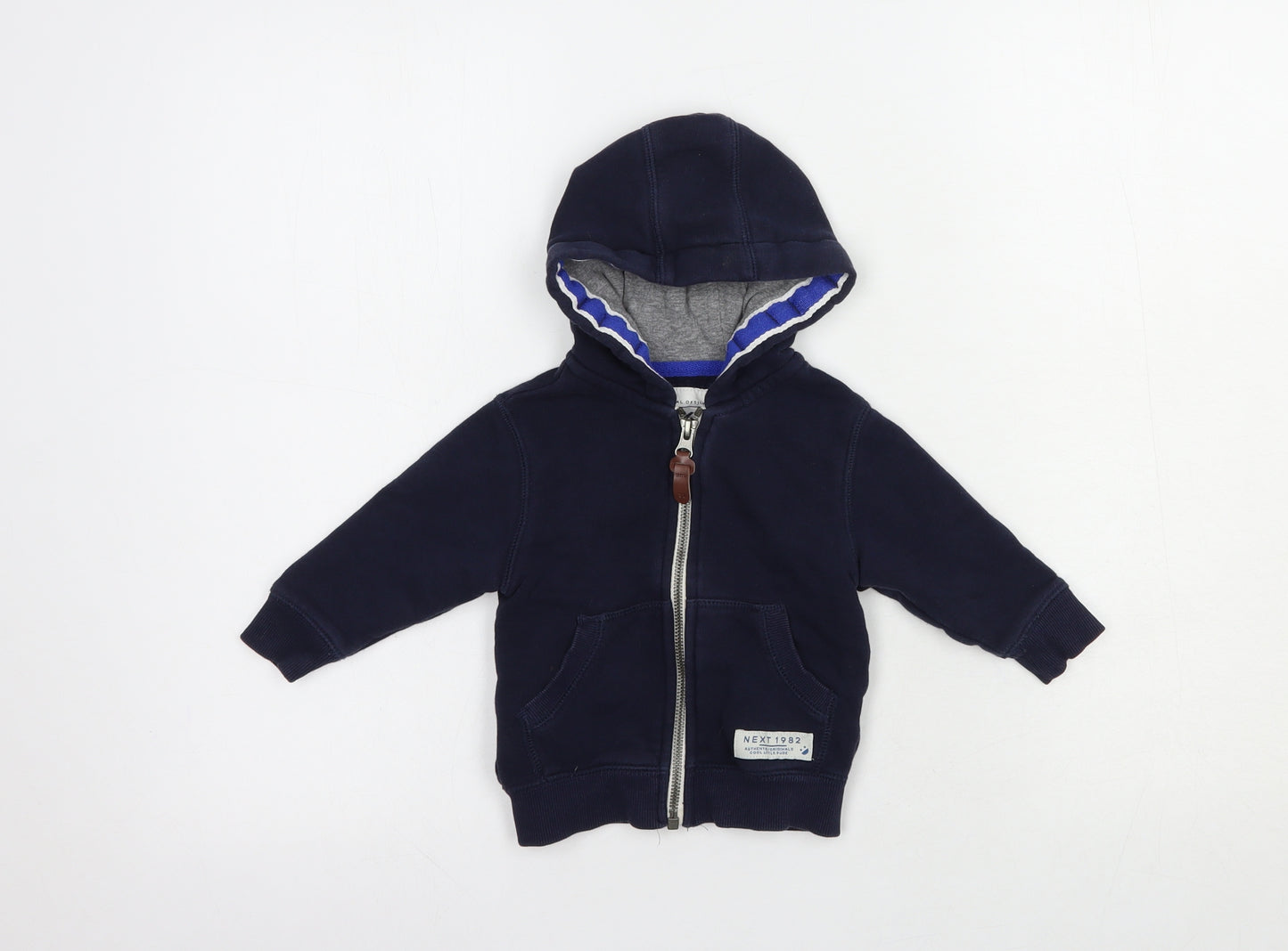 NEXT Baby Blue  Cotton Full Zip Jumper Size 6-9 Months  Zip