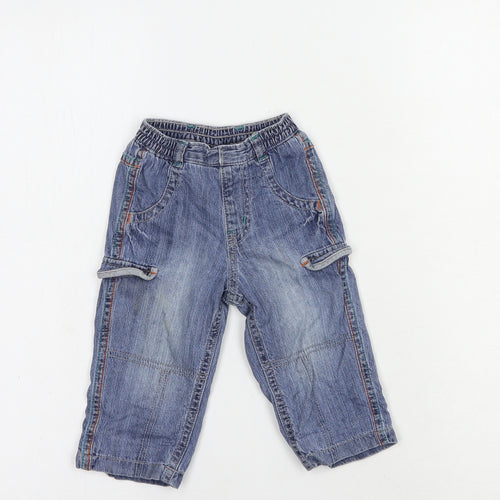 George Baby Blue  Cotton Jogger Jeans Size 3-6 Months