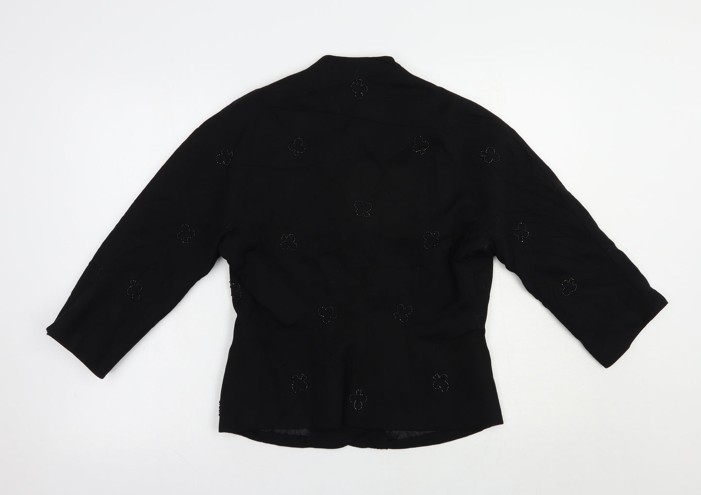 Hyvogue Womens Black   Jacket Blazer Size 12  Button