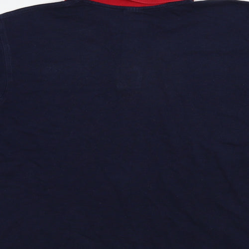JERZEES Mens Blue  Cotton  Polo Size S Collared Button - Ulster Hockey