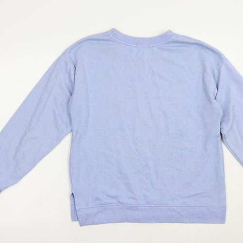 Bershka Womens Blue  Polyester Pullover Sweatshirt Size M  Pullover - Girl Crew