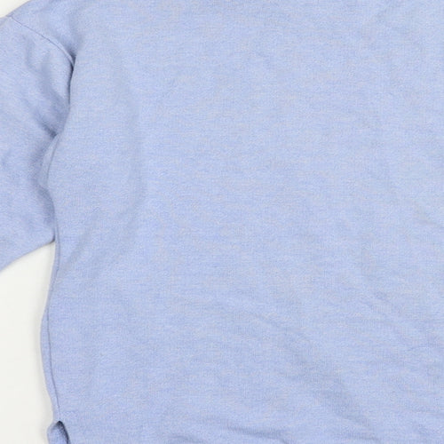 Bershka Womens Blue  Polyester Pullover Sweatshirt Size M  Pullover - Girl Crew