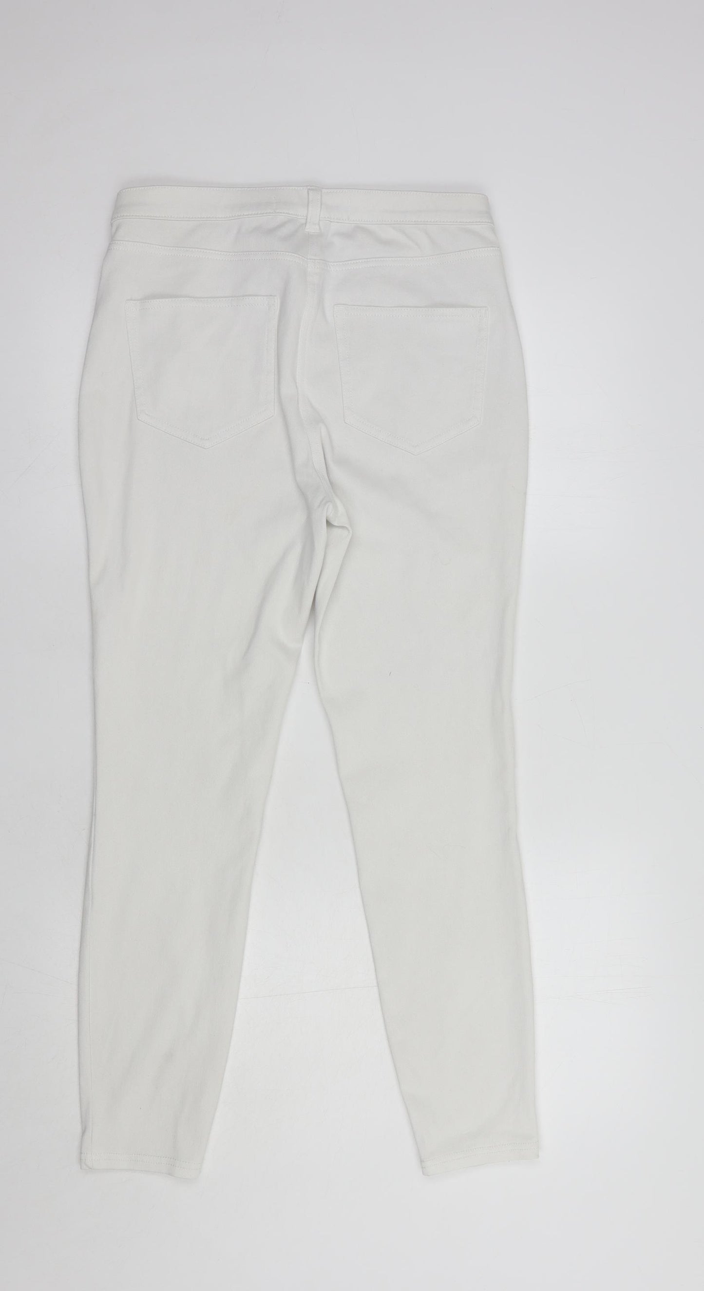 NEXT Womens White  Cotton Jegging Jeans Size 12 L30 in Regular