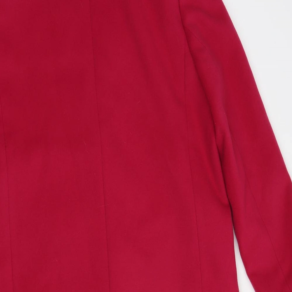 Marks and Spencer Womens Pink   Pea Coat Coat Size 12  Snap
