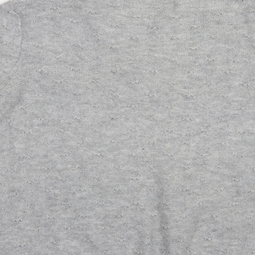 NEXT Womens Grey Boat Neck  Nylon Pullover Jumper Size 10