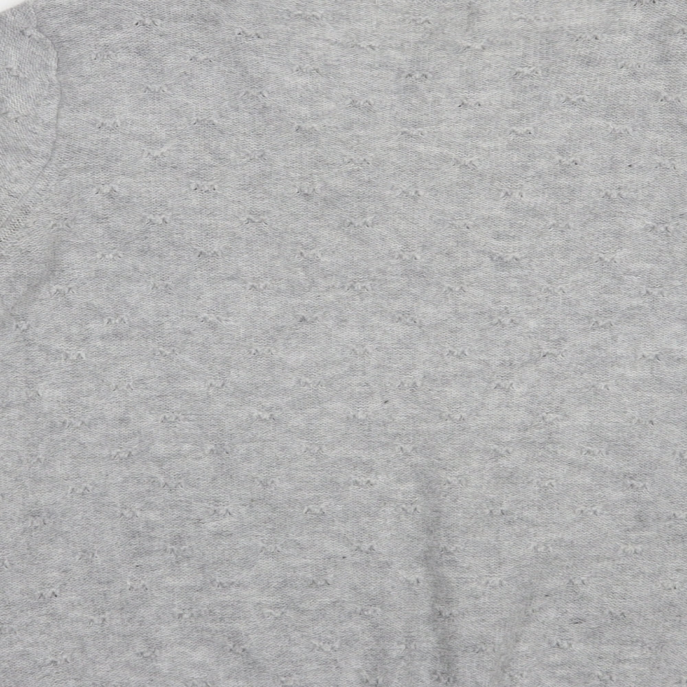 NEXT Womens Grey Boat Neck  Nylon Pullover Jumper Size 10