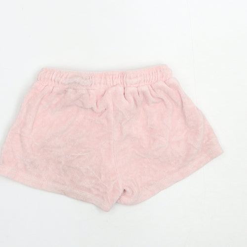 Leigh Tucker Girls Pink  Cotton Sweat Shorts Size 6-7 Years  Regular Drawstring