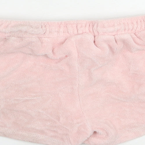 Leigh Tucker Girls Pink  Cotton Sweat Shorts Size 6-7 Years  Regular Drawstring