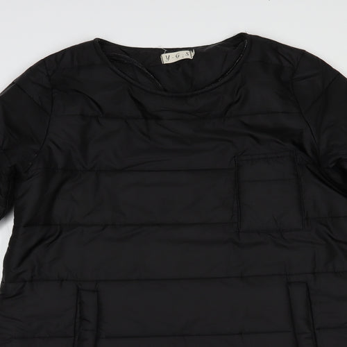 Y-G-S Womens Black   Overcoat Coat Size L
