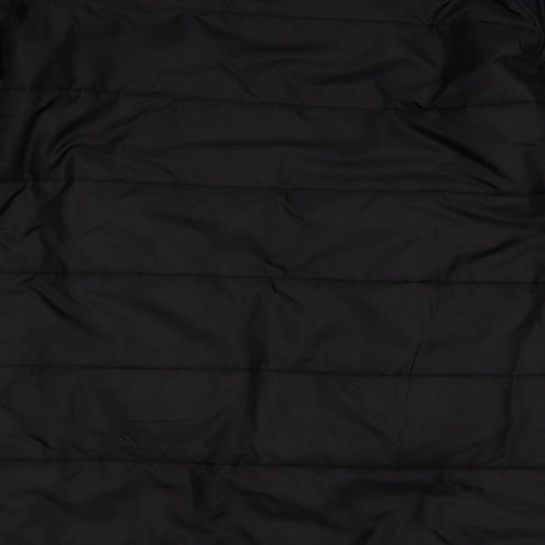 Y-G-S Womens Black   Overcoat Coat Size L