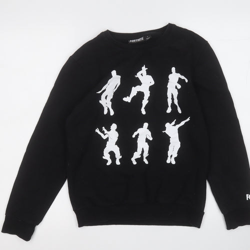 Primark Mens Black  Polyester Pullover Sweatshirt Size L   - Fortnite