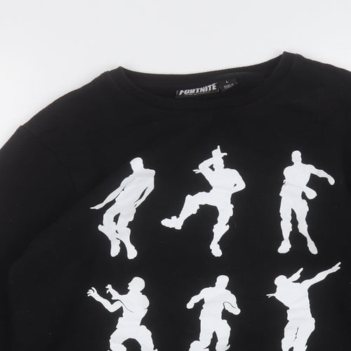 Primark Mens Black  Polyester Pullover Sweatshirt Size L   - Fortnite
